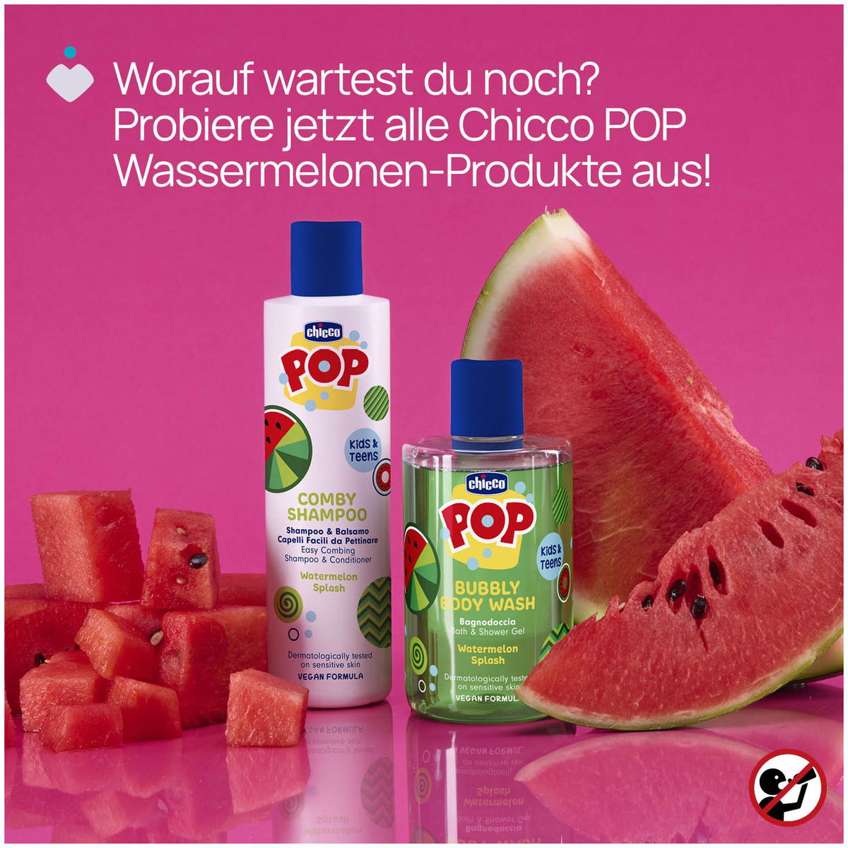 ChiccoChicco   POP Bubbly Duschgel Wassermelone