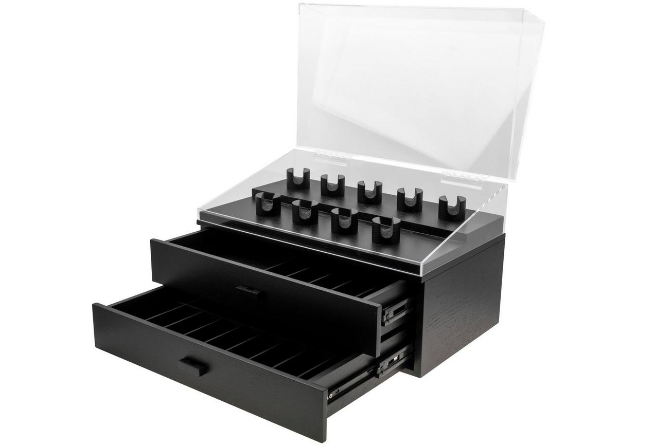 Holme & Hadfield Armada Knife Display Case AD-BK-1005-1 Black, zakmessen display 50 voor stuks