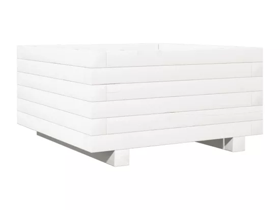 Jardinière bac lit surélevé bois blanche 50 x 50 x 45438 cm 02_0037633