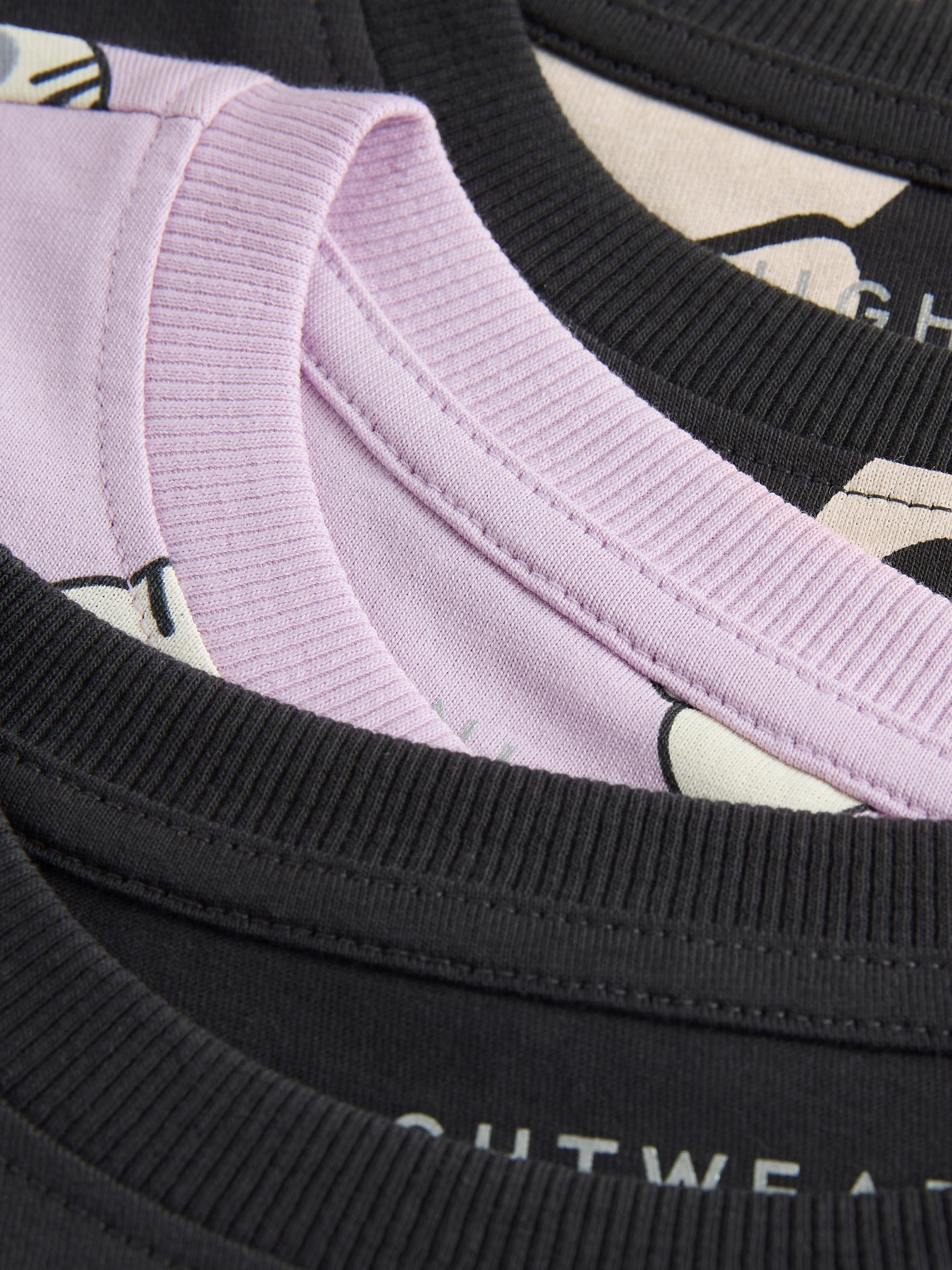 Zwart-wit pandaprint - Verpakking van 3 pyjama's met joggingbroek (3 - 16 jr)