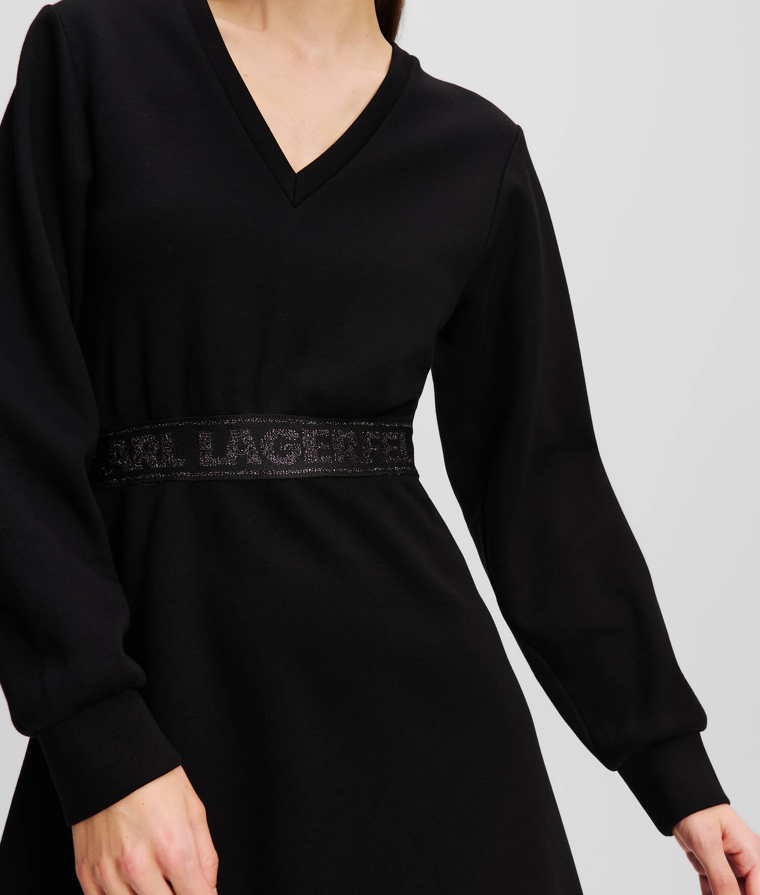 ROBE SWEAT AVEC GALON À LOGO KARL BRILLANT