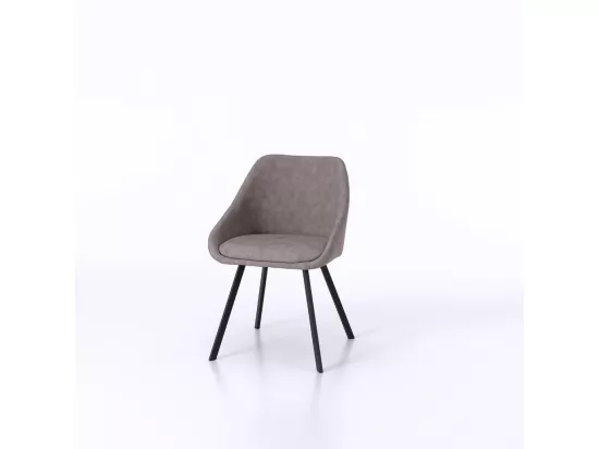 Set de 2 Chaises INES taupe melange