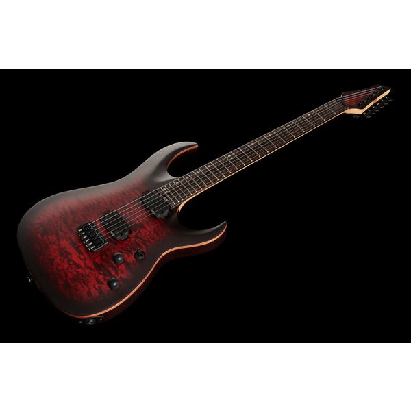 Harley Benton Amarok-6 BKRD Quilted B Bundle