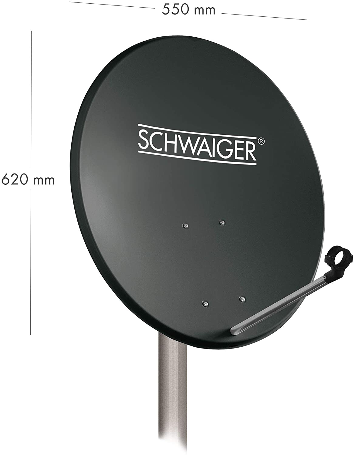 Schwaiger 714487 antraciete 55 cm schotelset