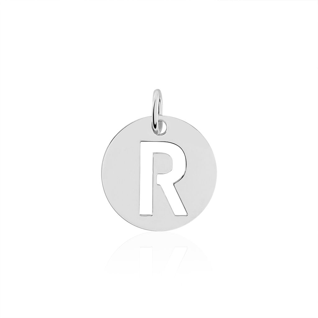 Pendentif Elio R Argent Blanc