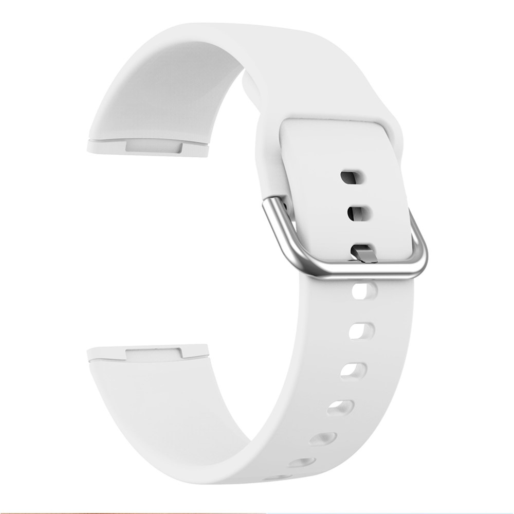 Fitbit Versa 4 / Versa 3 / Sense 2 / Sense Silikon Sport Armband mit Dornschliesse (Gelenkumfang 152-218mm) - Weiss