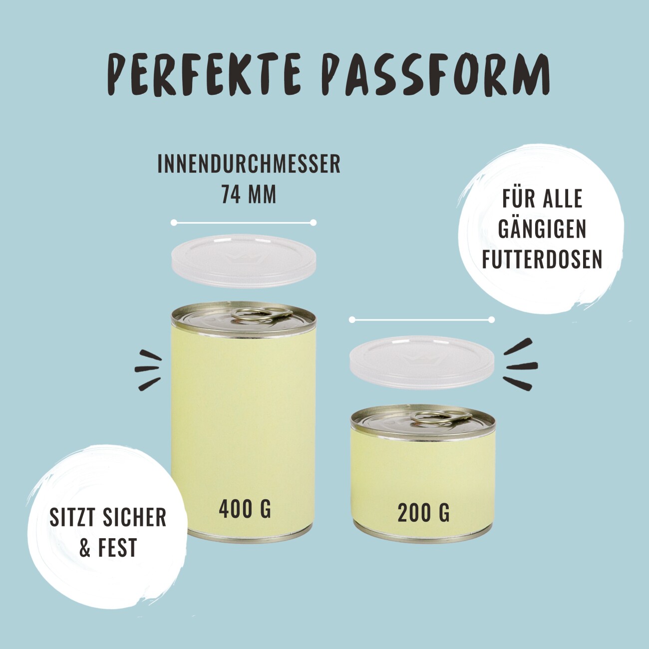 Rudelkönig Dosendeckel – 3er Set 3x0,04 cm³