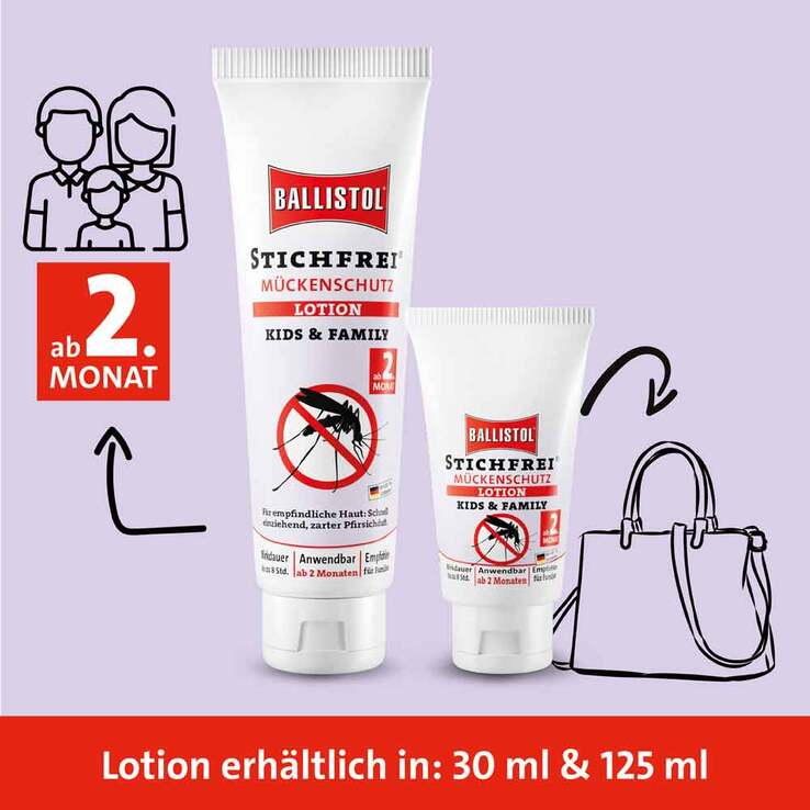 Ballistol Stichfrei Mückenschutz Lotion Kids & Family, 30 ml