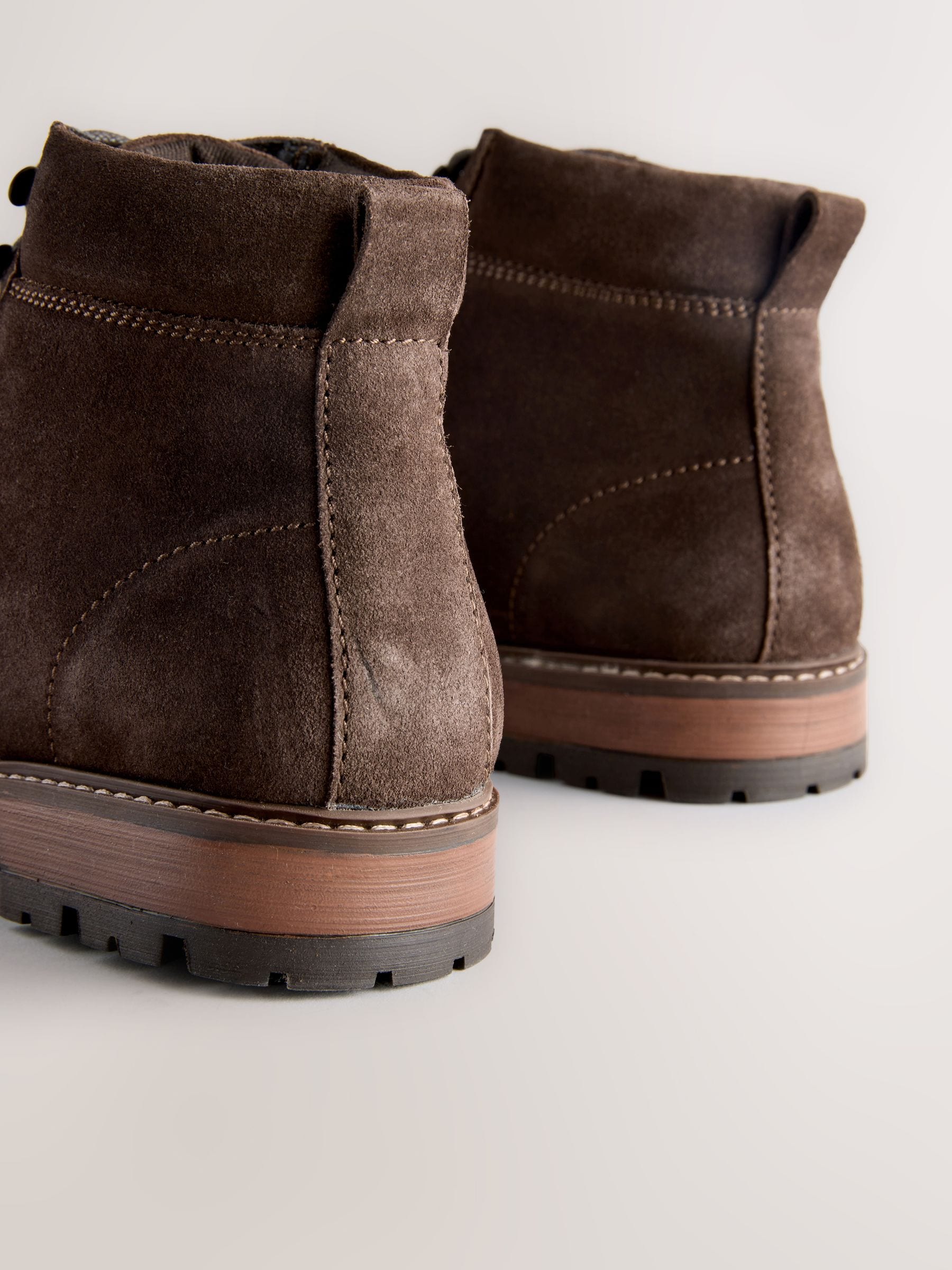 Bruin - Leren hoge schoenen