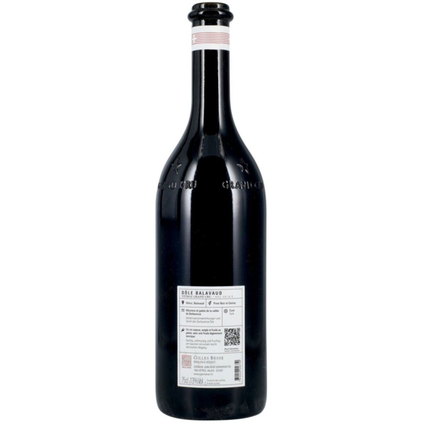 Valais AOC Dôle Balavaud Vétroz Grand Cru Jean-René Germanier -75cl