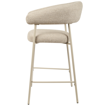 KARWEI barkruk Coco beige bouclé stof