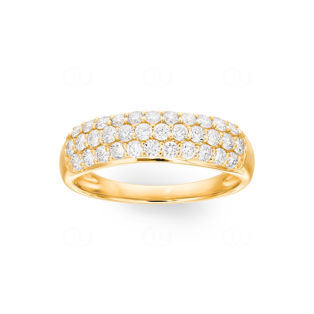 0.75 Karat Diamantring 750/18 K Gelbgold