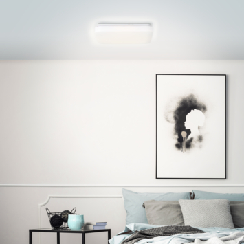 Brilliant plafondlamp Farica 28x28cm 12W 1200lm warm wit