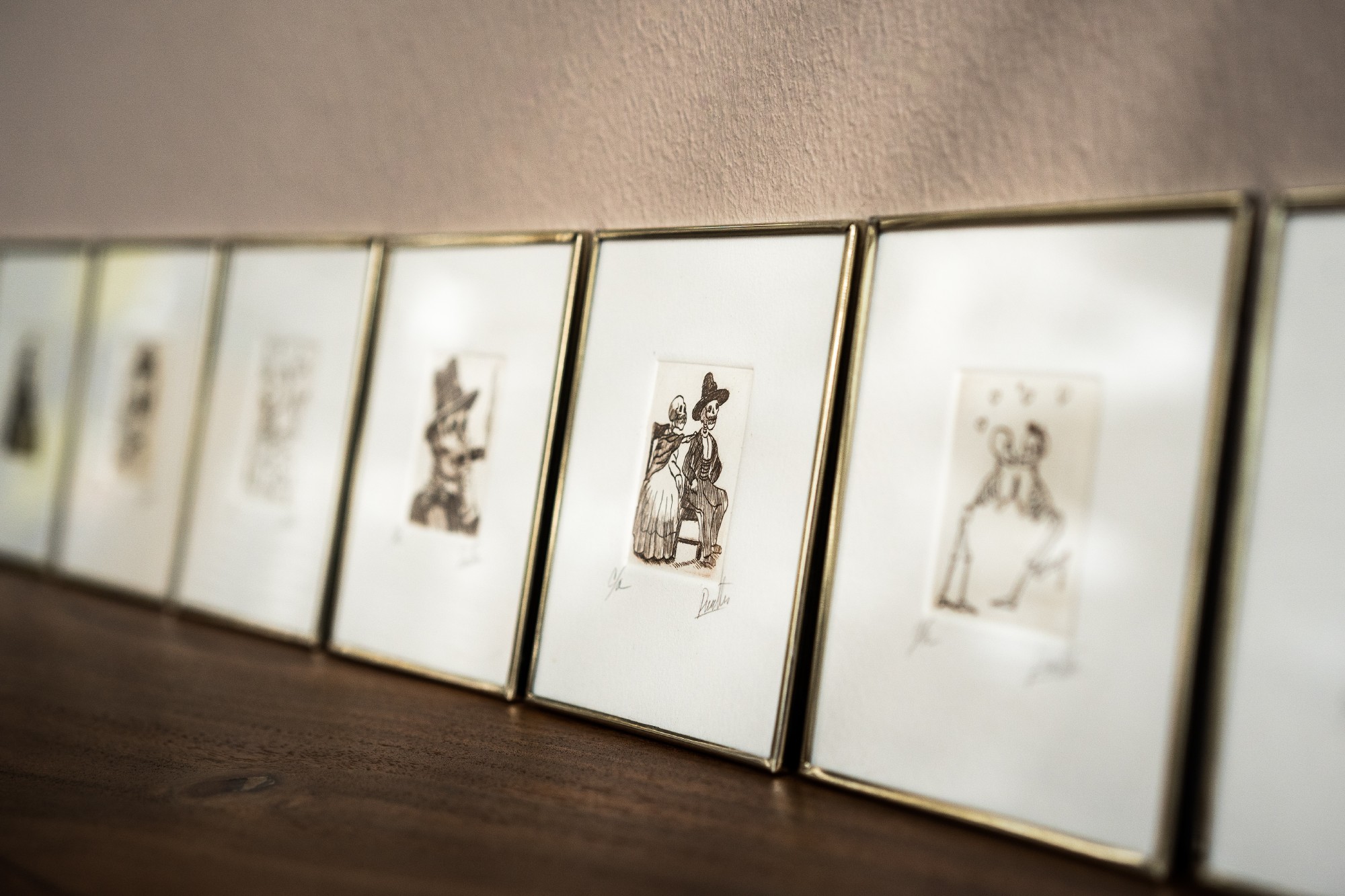 'Dia de Muertos' Radierungen, handsigniert und gerahmt von fischer's lagerhaus