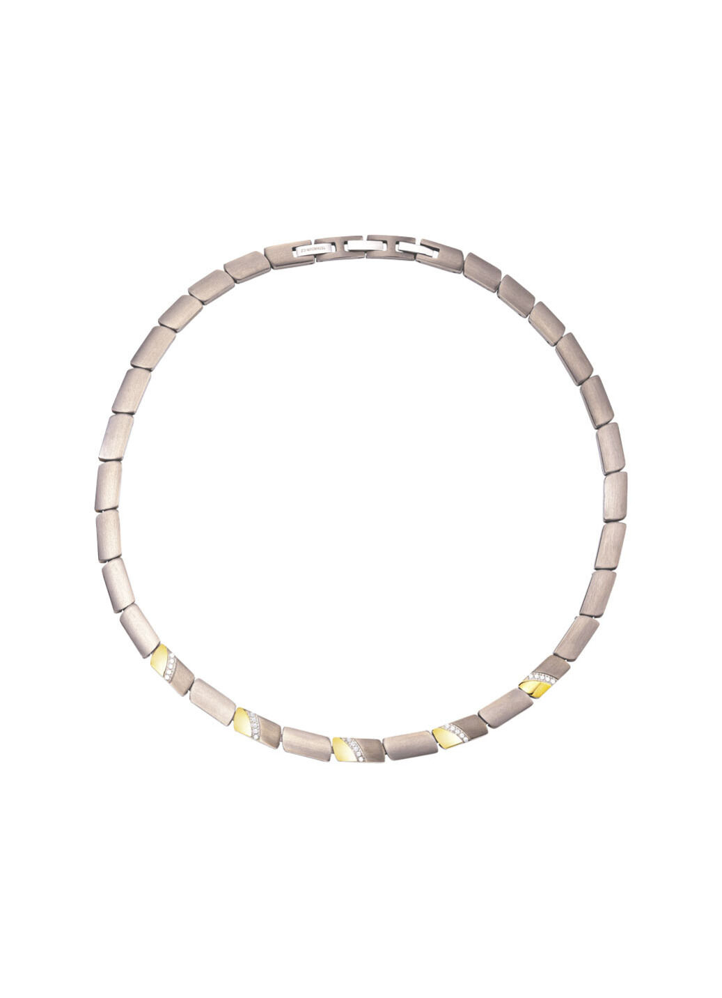 Halskette in Bicolor mit synth. Zirkonia