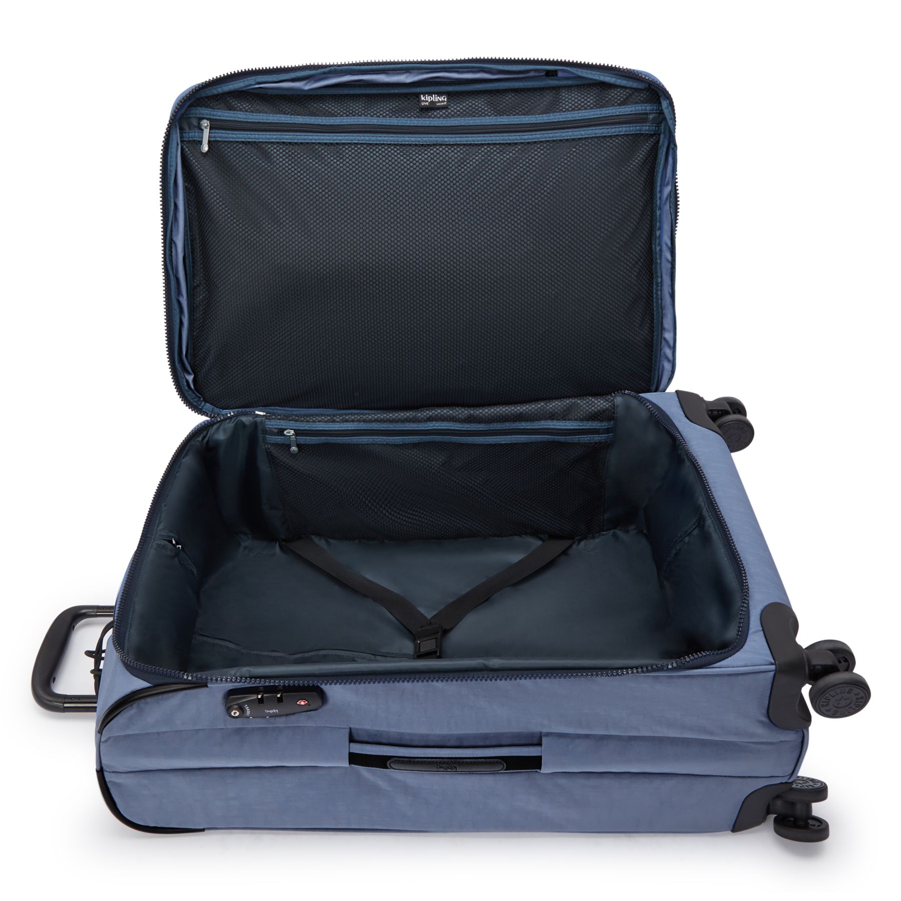 NEW YOURI SPIN M Valise Extensible à Roulettes de Taille Moyenne avec Poignée Télescopique - Blue Lover