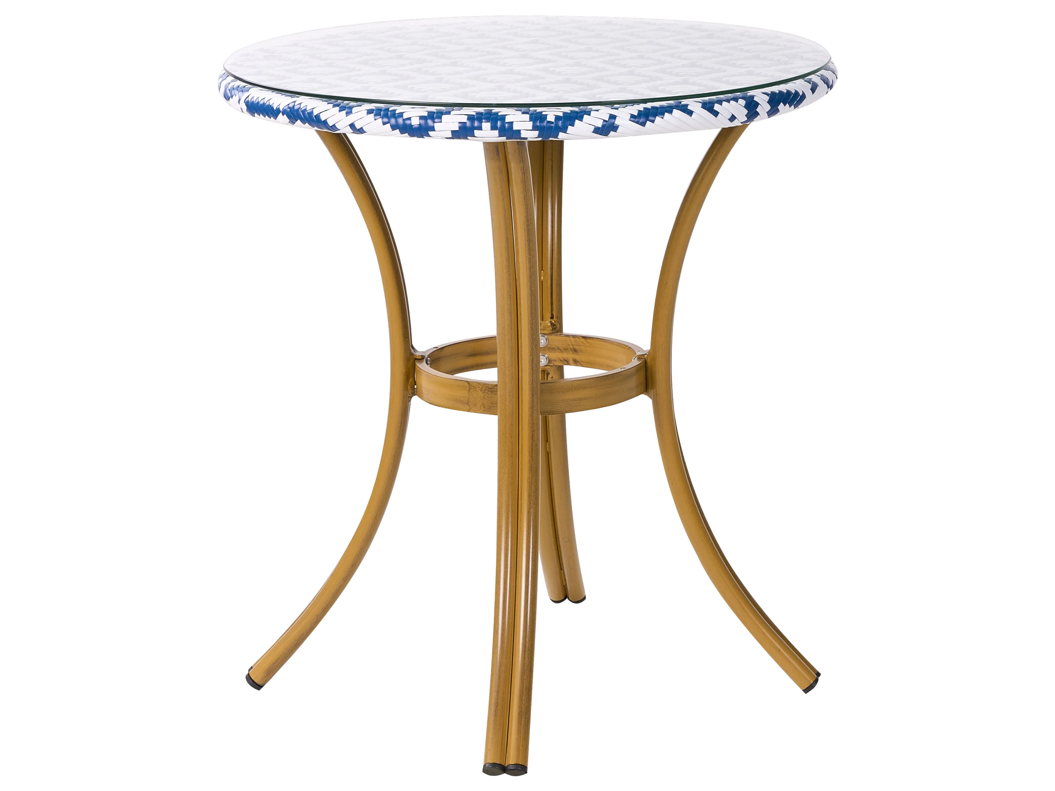Bistrotafel RIFREDDO 70 cm 70 cm Glas Blauw
