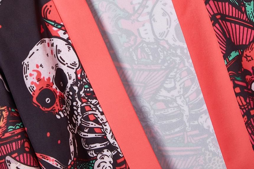 Esquerada - Licht jack met skeletprint en elleboogmouwen