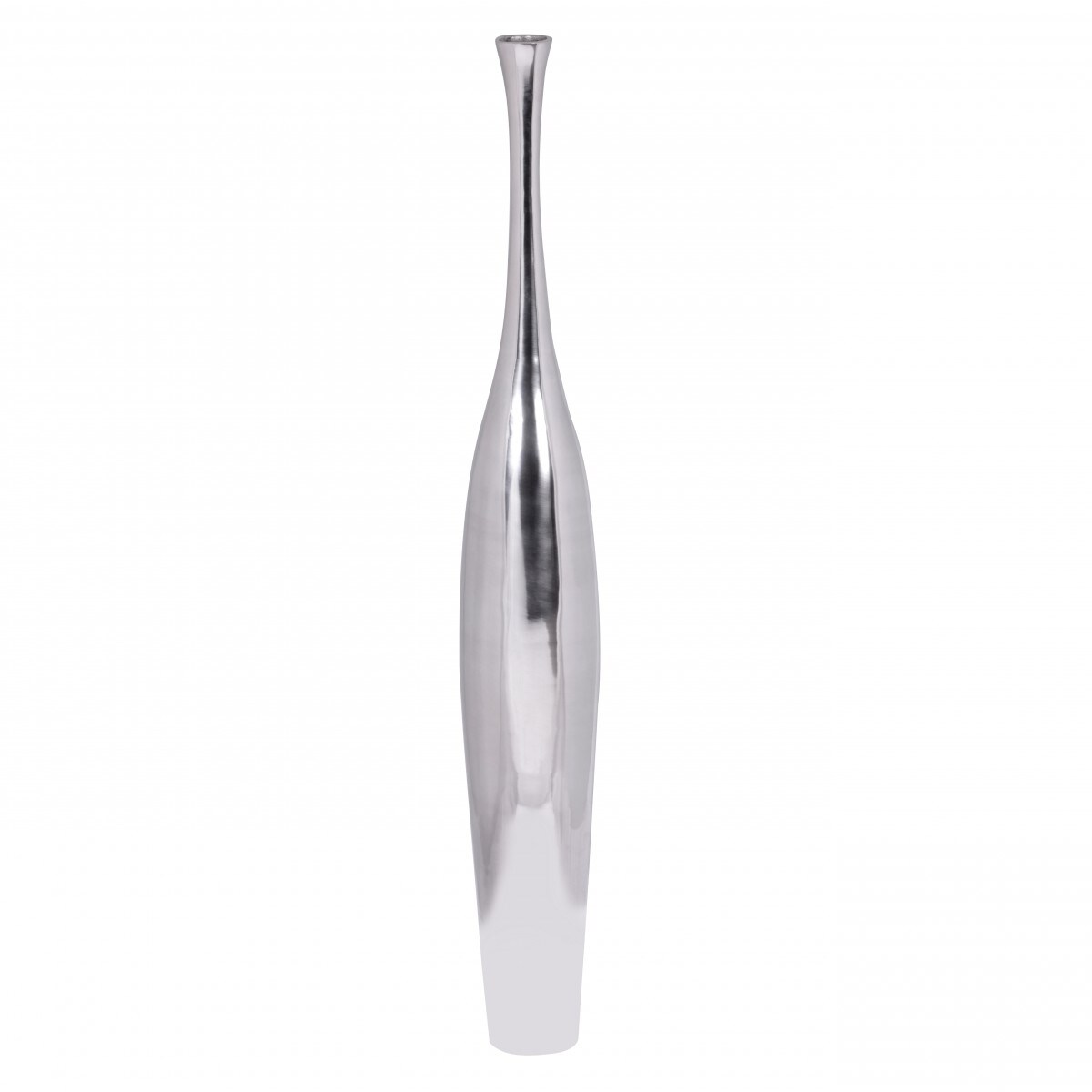 KADIMA DESIGN Elegante Aluminium Blumenvase - 100 cm, Silber, Zeitloses Design, Handgefertigt, KADIMA DESIGN