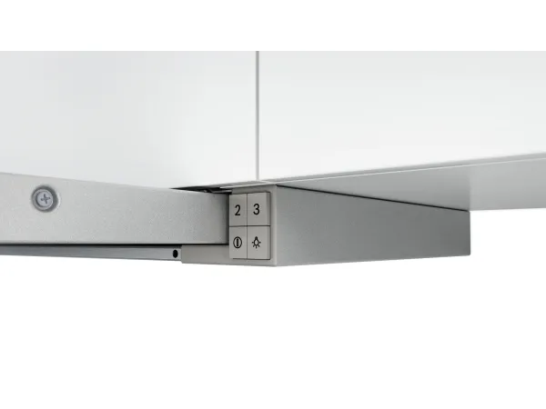 Bosch Hood DFT63AC50 Series 4 Telescopic, Energy efficiency class D, Width 60 cm, 368 m³/h, Mechanical, Silver, LED