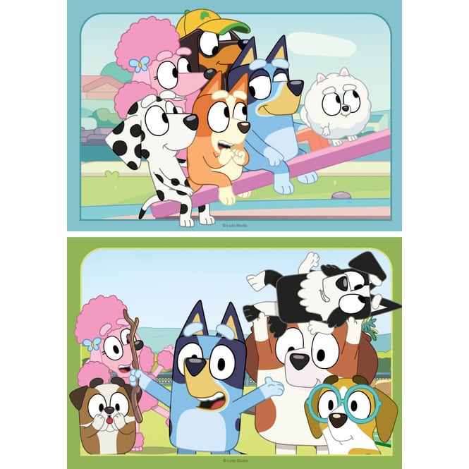 Bluey - Kinderpuzzle - Spaß mit Bluey - 2 x 12 Teile