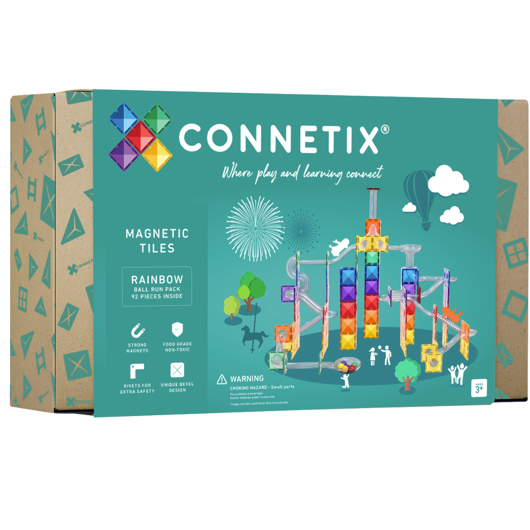 Connetix knikkerbaan - rainbow - 92st