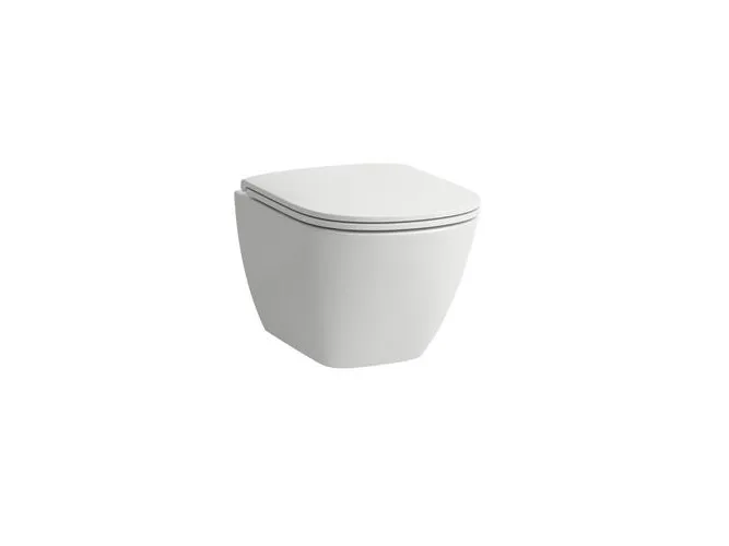 Laufen Lua kompakt hængeskål med Rimless, Skjult montering, boltafstand på 180mm, mål 49x36cm.