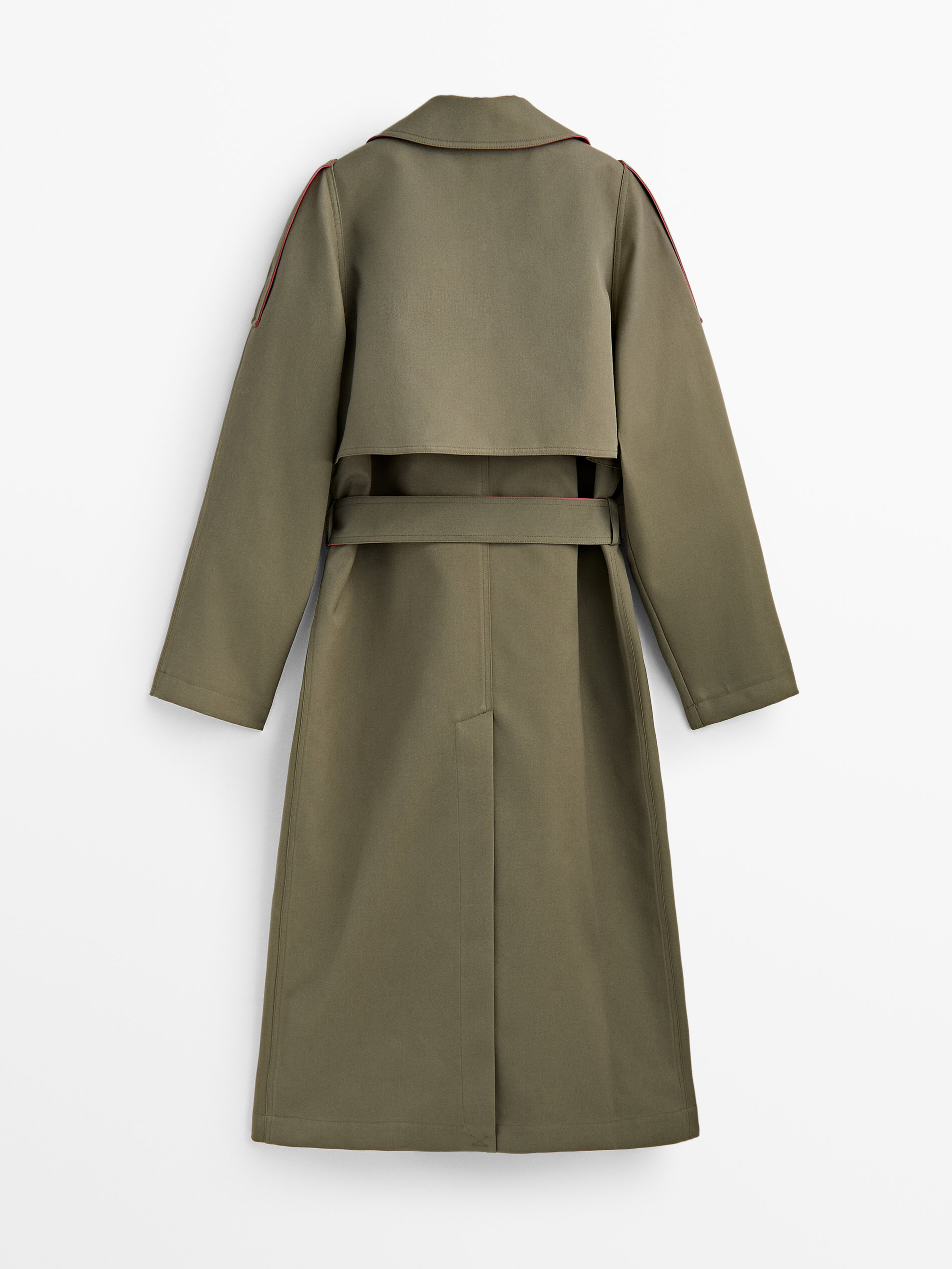 Trench coat em cores contrastantes - CAQUI