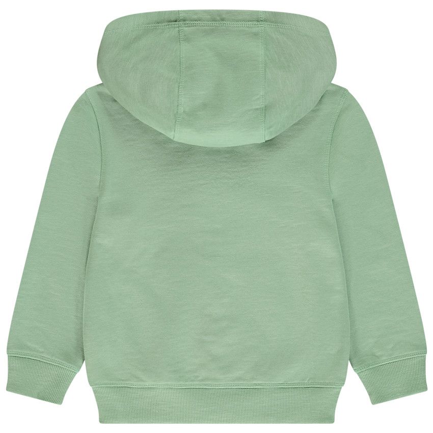 Gilet à capuche en molleton uni pour garçon - Vert