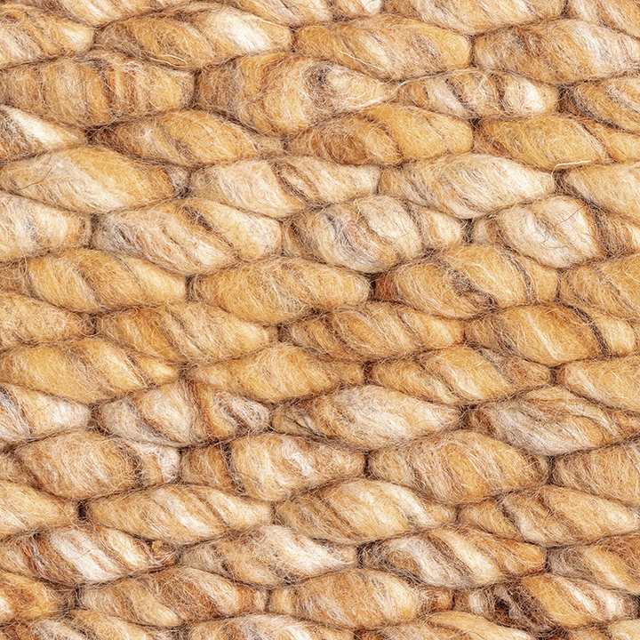 Wollen vloerkleed - Brilliant Okergeel | Onwijs warm!