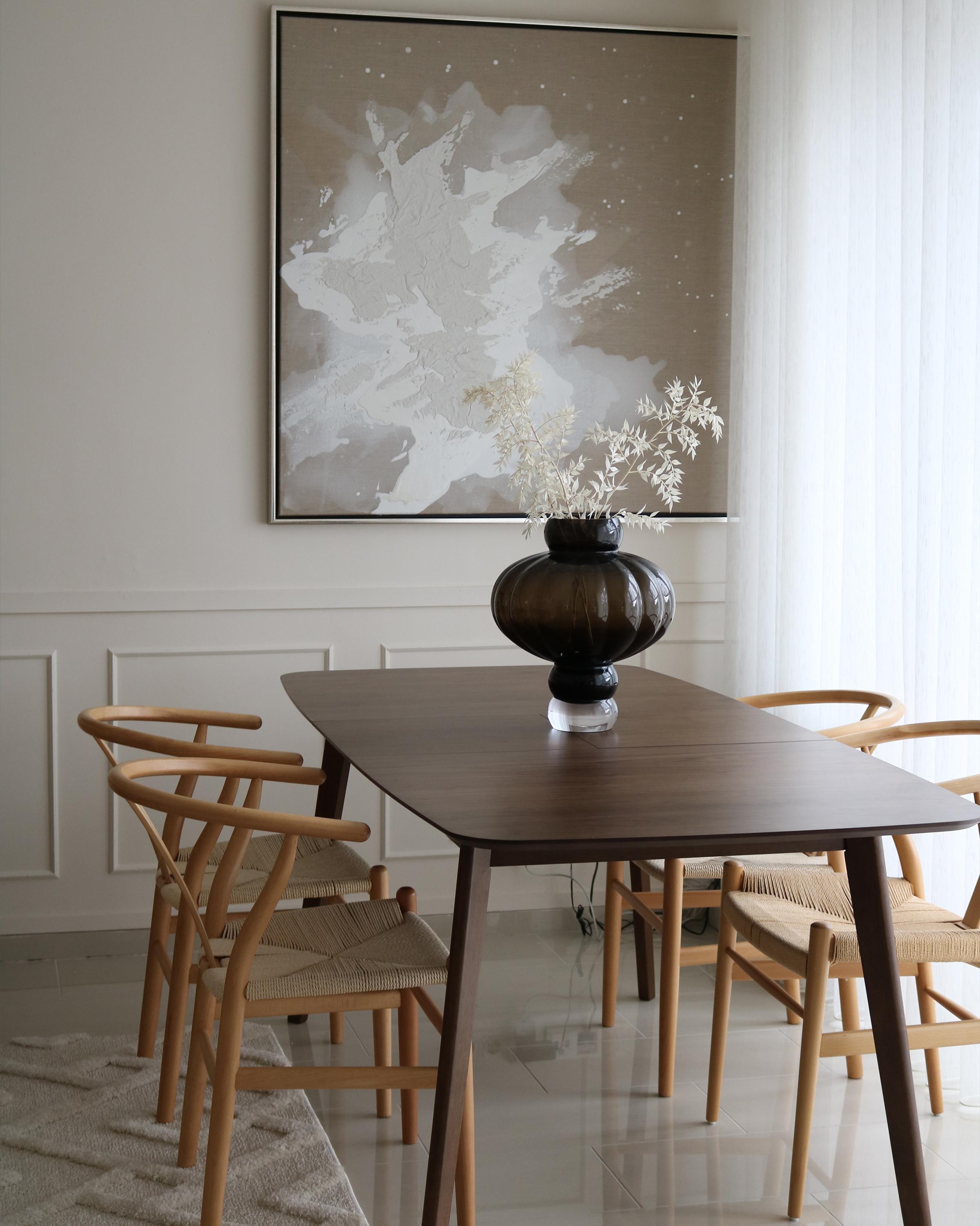 Eettafel uitschuifbaar MADOX Donker walnoothout 90 cm 150/190 cm