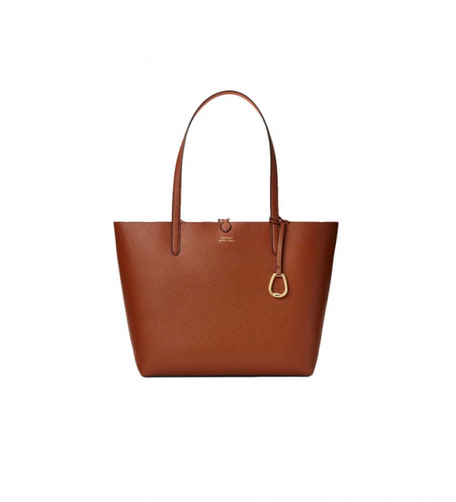 Bolsa tote reversível Ralph Lauren tamanho médio marrom - 28x40,6x12,7cm -