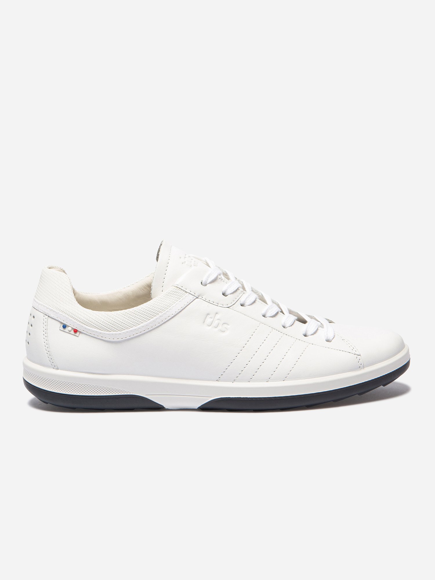 Tennis Homme Confort Cuir Blanc