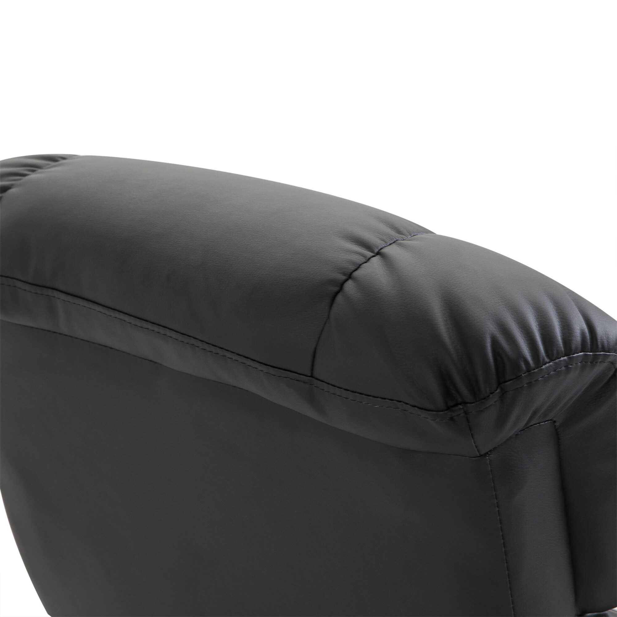 HOMCOM Massagesessel mit Fußhocker und Liegefunktion schwarz 76L x 80B x 102H cm