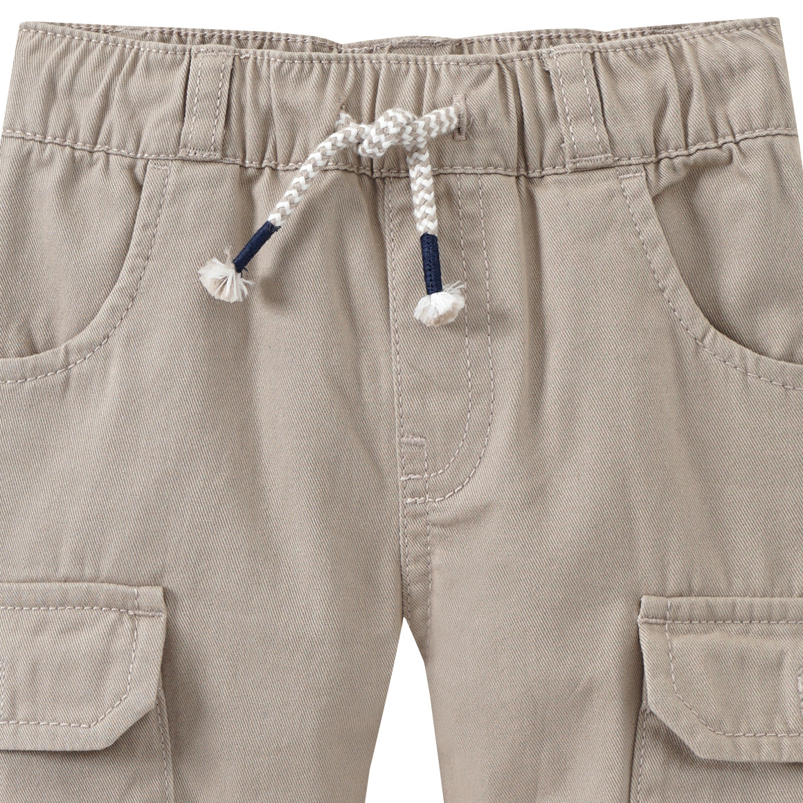 Topomini Baby Cargohose aus Bio-Baumwolle beige