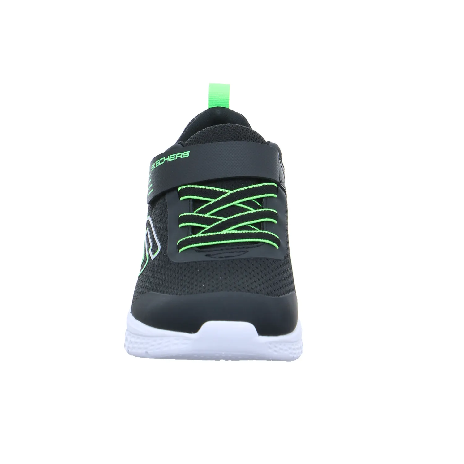 SKECHERS Jungen-Halbschuh Klett Schwarz Textil  Sneaker
