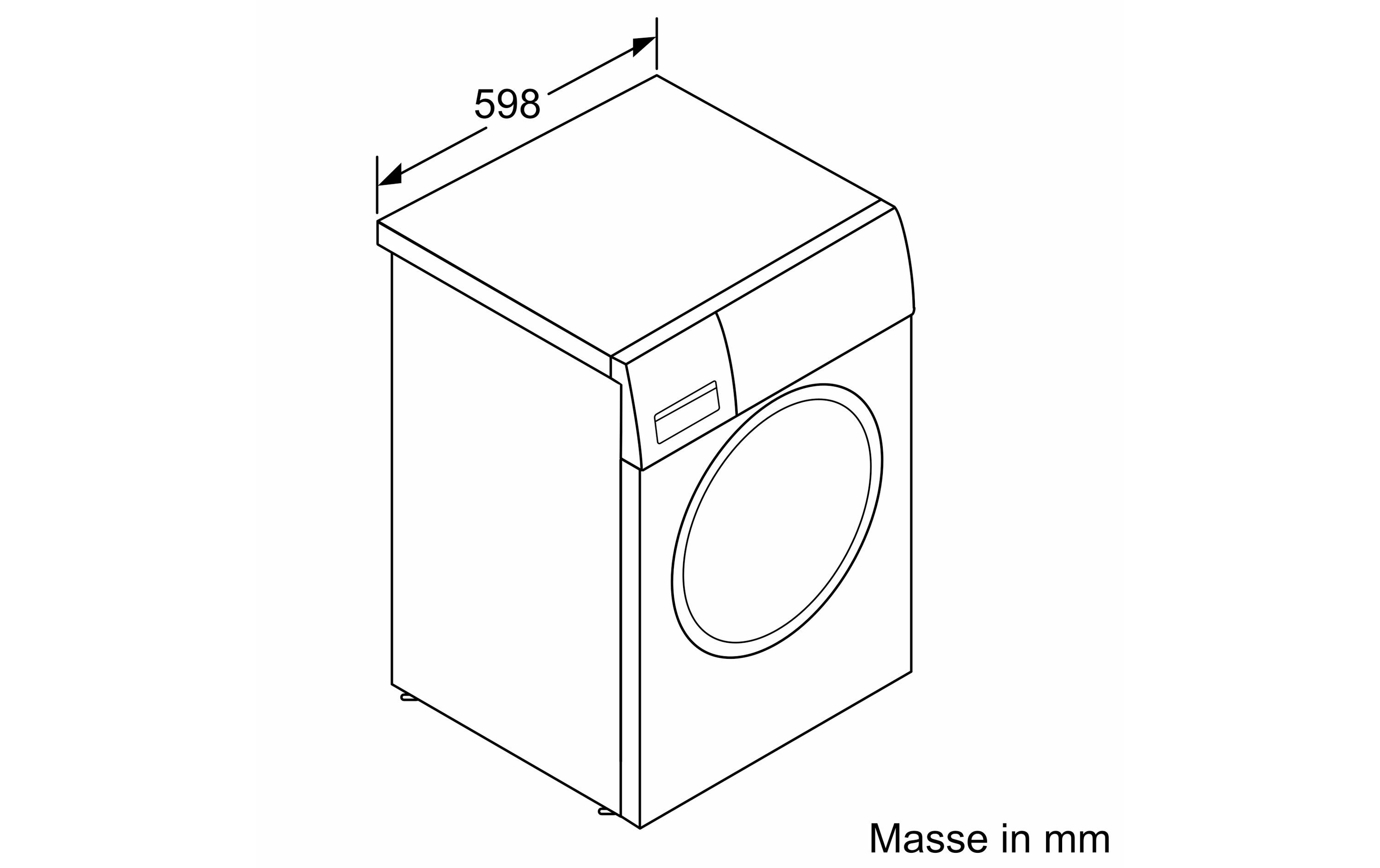 Waschmaschine WAN281A2CH Links<br>Frontloader mit 7 kg Ladekapazität