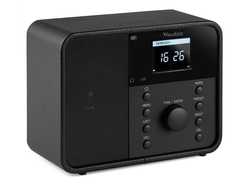 Audizio Internet Radio Nardo Schwarz Kompaktes WLAN- und DAB -Radio