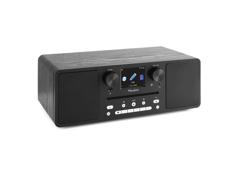 Audizio Internet Radio Naples Schwarz Digitales Musiksystem mit CD, Bluetooth, DAB - und Internetradio
