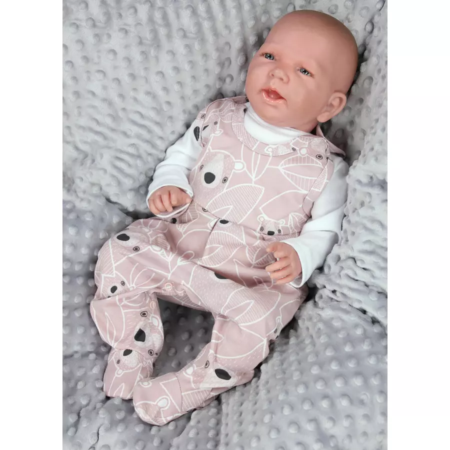 TupTam Baby Mädchen Strampler mit Fuß 3er Pack rosagrau