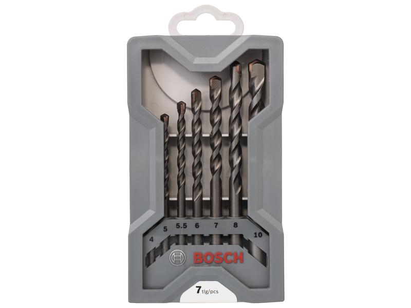Bosch Professional Betonbohrer-Set CYL-3, 4 - 10 mm, 7-teil 7-teiliges CYL-3 Bohrer-Set für Bohrungen in Beton
