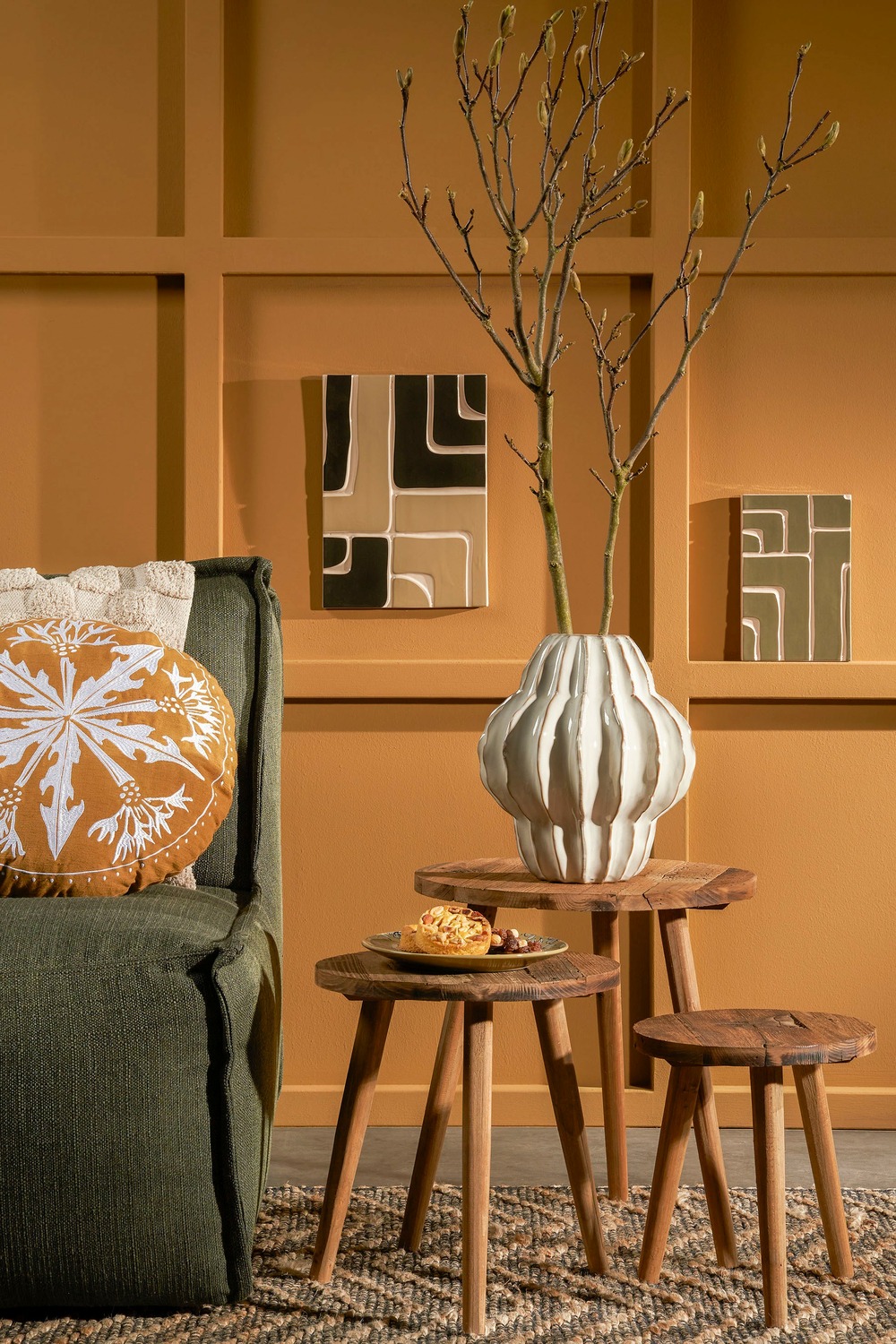 Mica decorations - table d'appoint en bois recycle marron d26