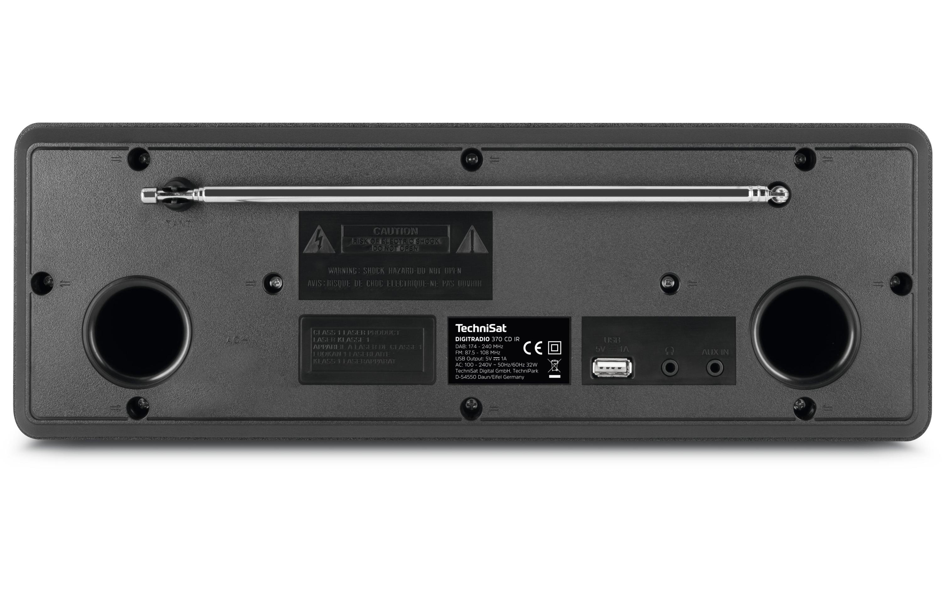 DAB+ Radio DigitRadio 370 CD IR Schwarz<br>DAB+/UKW/Internet-Stereoradio mit CD-Player und App-Steuerung