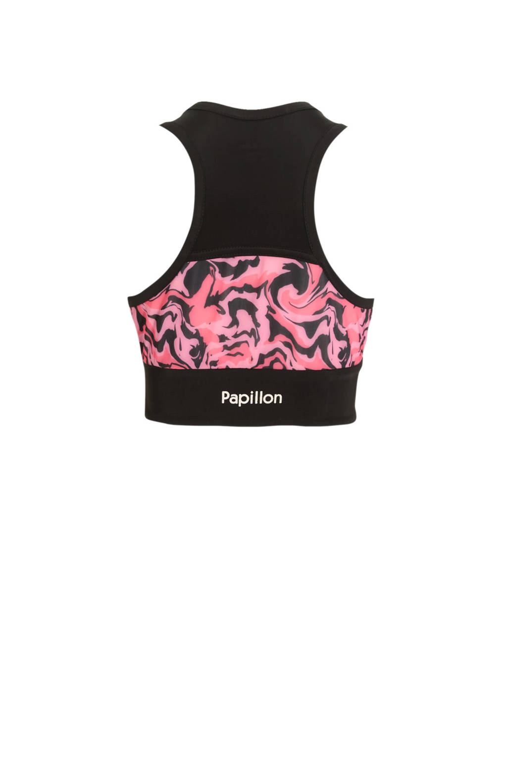 Papillon sportop roze/zwart