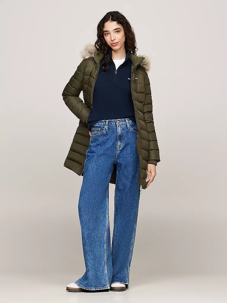TOMMY JEANS Daunenmantel  olive