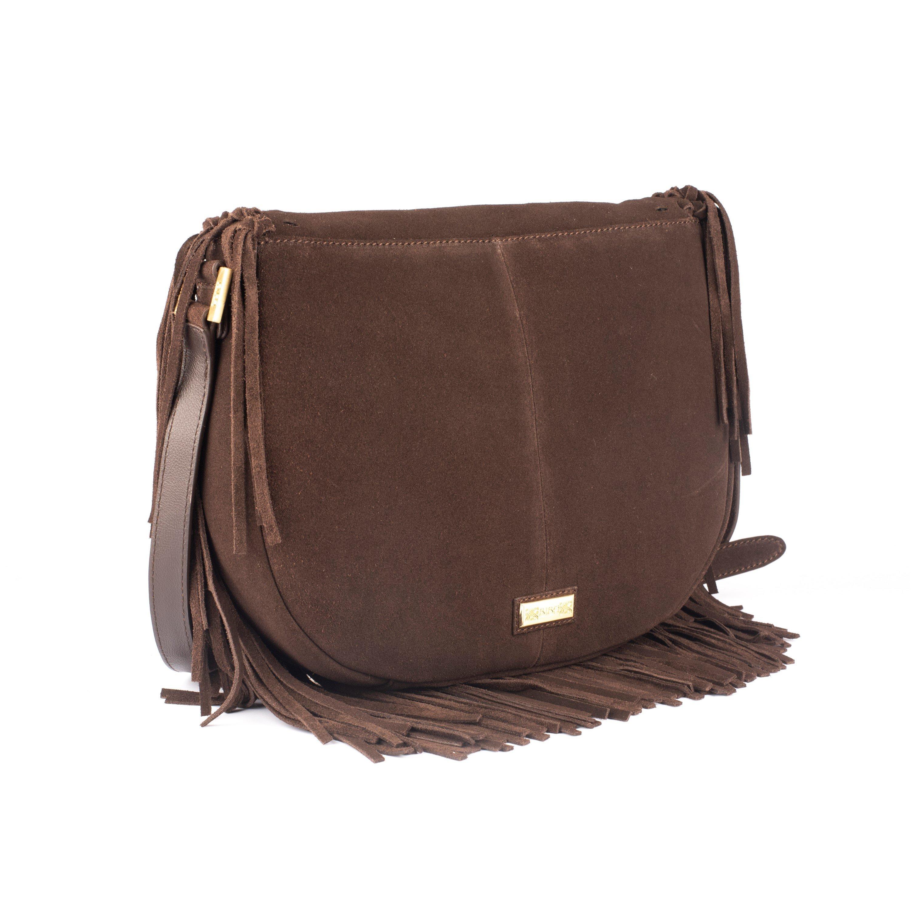 Biba Suede Fringe Shoulder Bag