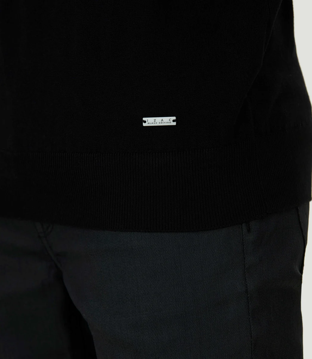 Pull col rond noir 