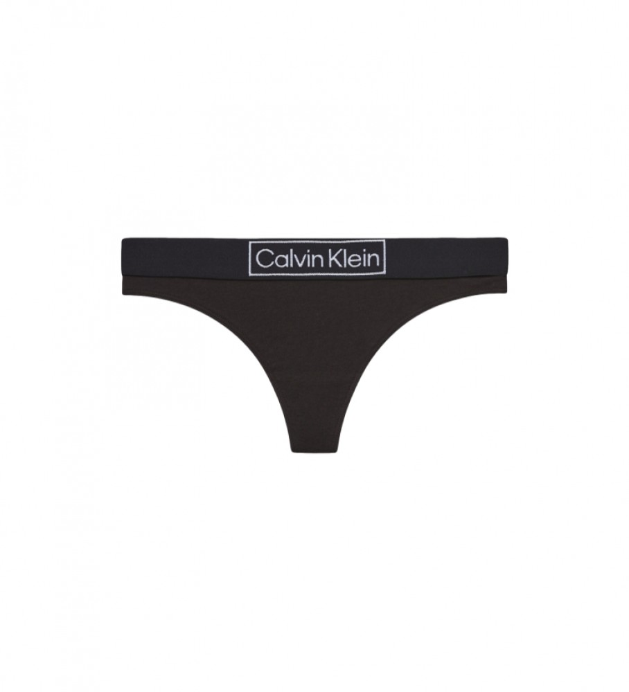 Calcinha fio dental Calvin Klein Reimagined Heritage preta