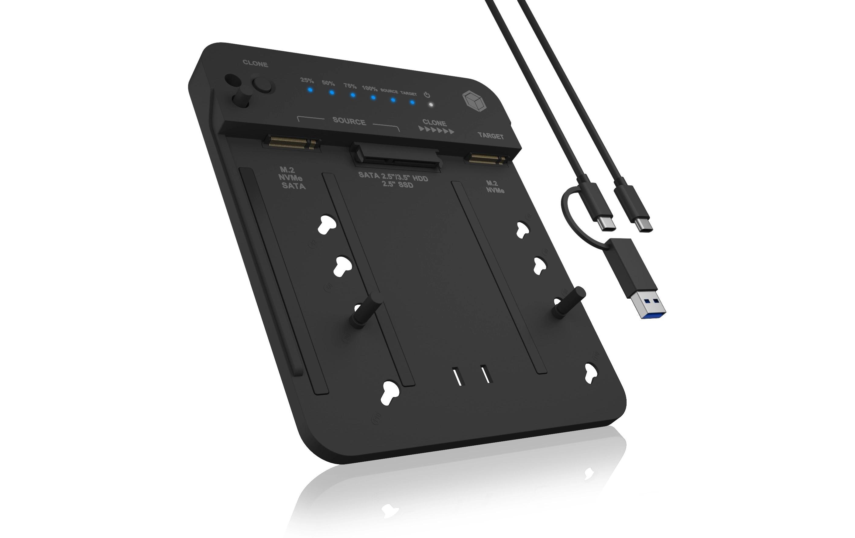 Docking- und Klonstation IB-2913MCL-C31Docking- und Klonstation für M.2 NVMe SSD und 2.5