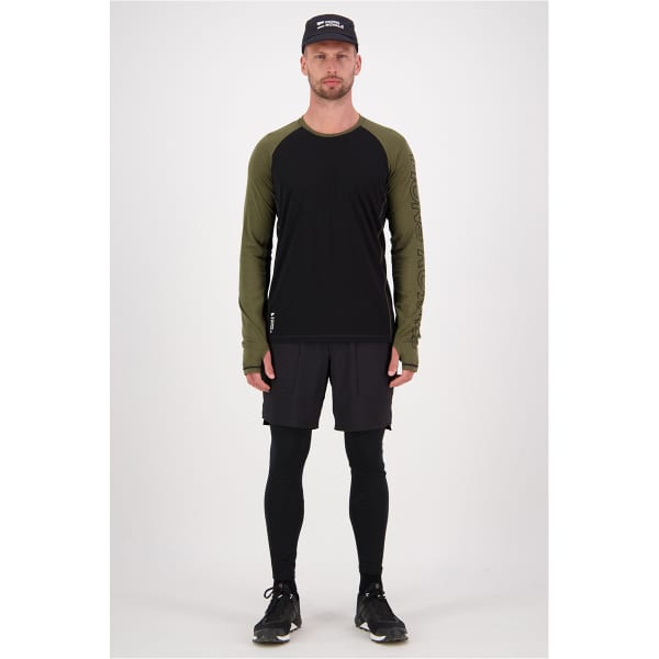 T-shirt thermique MONS ROYALE M TEMPLE TECH LS DARK OLIVE/BLACK